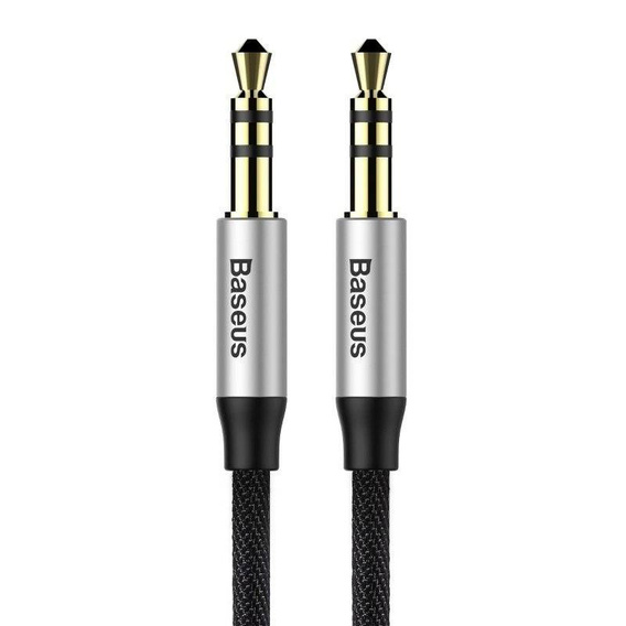 Kabel audio mini jack 3,5mm AUX Baseus Yiven 1m - czarno-srebrny