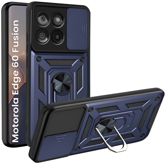 Etui pancerne do Motorola Razr 60 Ultra, CamShield Slide, niebieskie