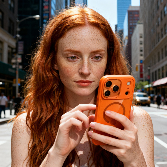 Etui ochronne do iPhone 17 Pro Max, do MagSafe, pomarańczowe