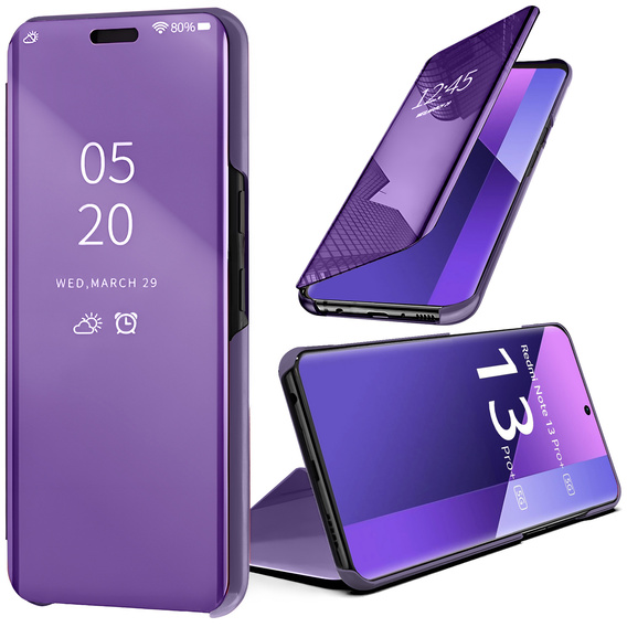 Etui do Xiaomi Redmi Note 13 Pro+, Clear View, fioletowe