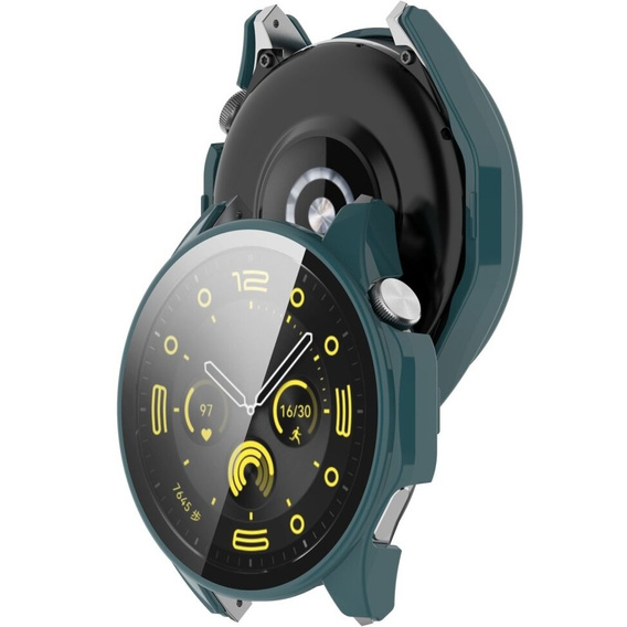 2w1 Etui + Szkło Hartowane do Huawei Watch GT 4 46mm, Zielone