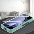 Etui skórzane do Samsung Galaxy Z Fold6 5G, z podstawką i szkłem, zielone