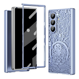 Etui do Samsung Galaxy Z Fold7 5G, Mechanical Legend, niebieskie