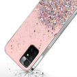 Etui do Xiaomi Redmi 10, Glittery, różowe