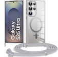 Etui do Samsung Galaxy S25 Ultra, Electro MagSafe, srebrne + Smycz