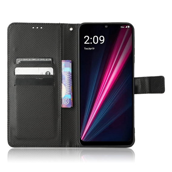 Etui z klapką do T Phone 5G, Wallet Magnet, czarne