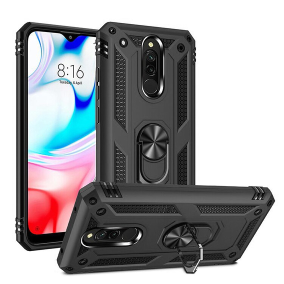 Etui pancerne do Xiaomi Redmi 8 / 8A, Nox Case Ring, czarne