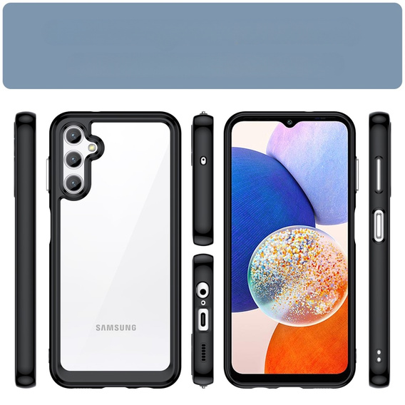 Etui do Samsung Galaxy A14 4G/5G, Fusion Hybrid, przezroczyste / czarne
