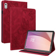 Etui do Lenovo Tab M9, Wallet Pen Slot, butterflies, czerwone