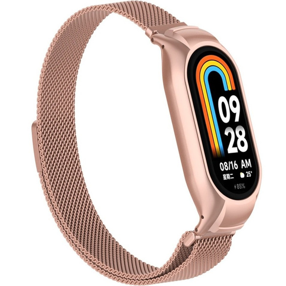 Pasek Bransoleta Milanese do Xiaomi Smart Band 10 / 9 / 8, Różowy