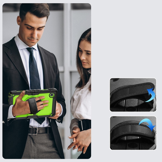 Etui pancerne do Lenovo Tab M11, ochronne 360 z miejscem na rysik, zielone