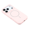 Etui silikonowe do iPhone 17 Pro Max - kompatybilne z MagSafe, antywstrząsowe, różowe