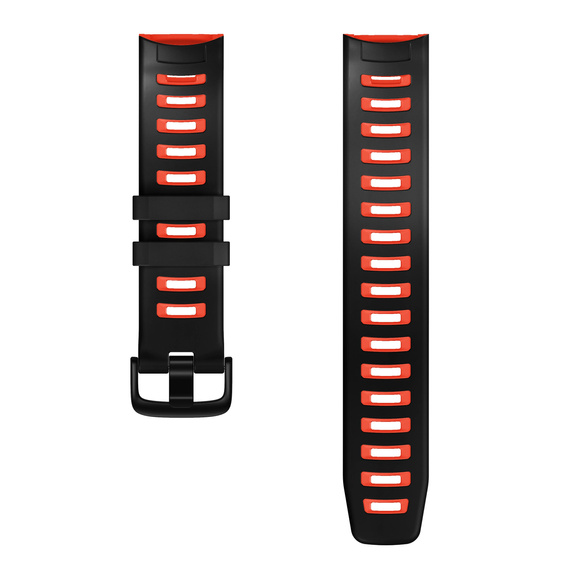 Pasek silikonowy dwukolorowy do Garmin Instinct – czerwono-czarny