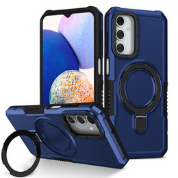 Etui do Samsung Galaxy A15 5G, Kickstand Ring, niebieskie + szkło 9H