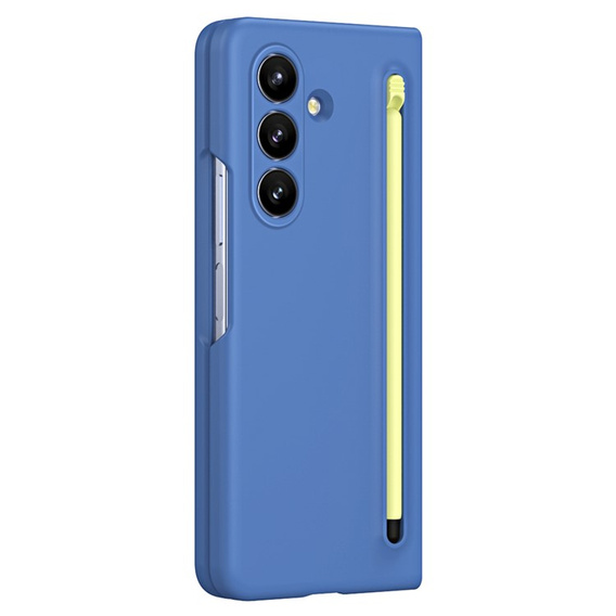 Etui ze szkłem i rysikiem do Samsung Galaxy Z Fold7 – niebieskie