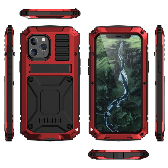 Etui pancerne do iPhone 12 / 12 Pro, R-JUST, czerwone