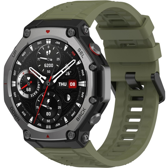 Pasek Silikonowy do Amazfit T-Rex 3, Zielony