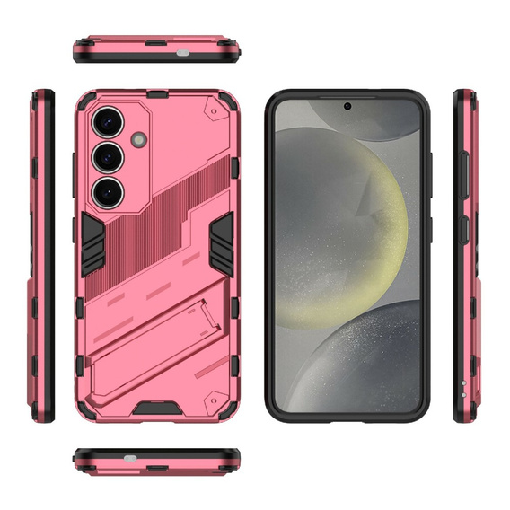 Etui do Samsung Galaxy A56 5G, Military kickstand, różowe