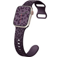 Pasek Silikonowy do Apple Watch 1/2/3/4/5/6/7/8/9/10/SE 38/40/41/42mm, Leopard, Fioletowy