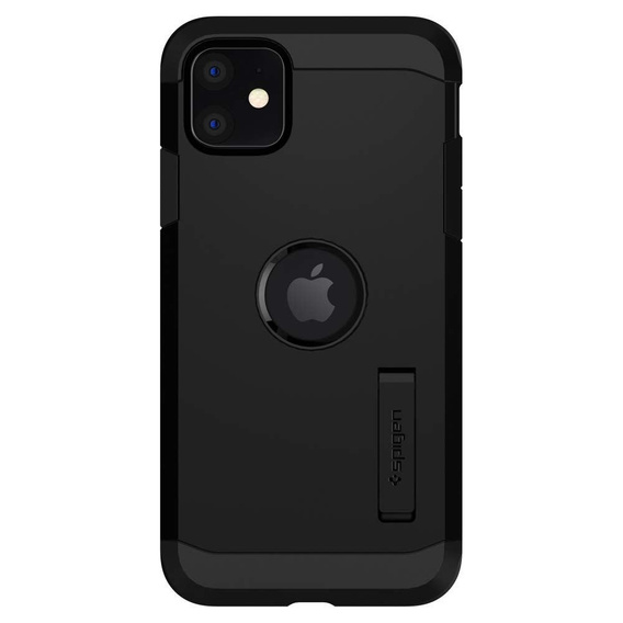 OUTLET Etui Spigen do iPhone 11, Tough Armor, czarne + Szkło hartowane