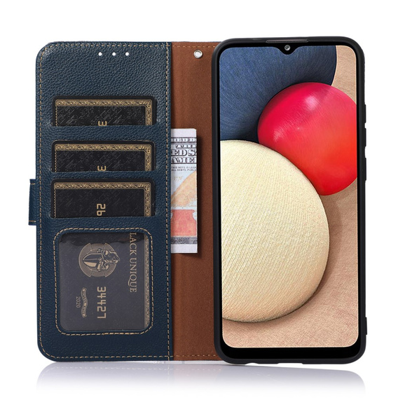 Etui Wallet do Samsung Galaxy M52 5G, KHAZNEH RFID, Dual Color, Blue / Brown