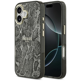 Etui GUESS do iPhone 17, Python Pattern MagSafe, czarne