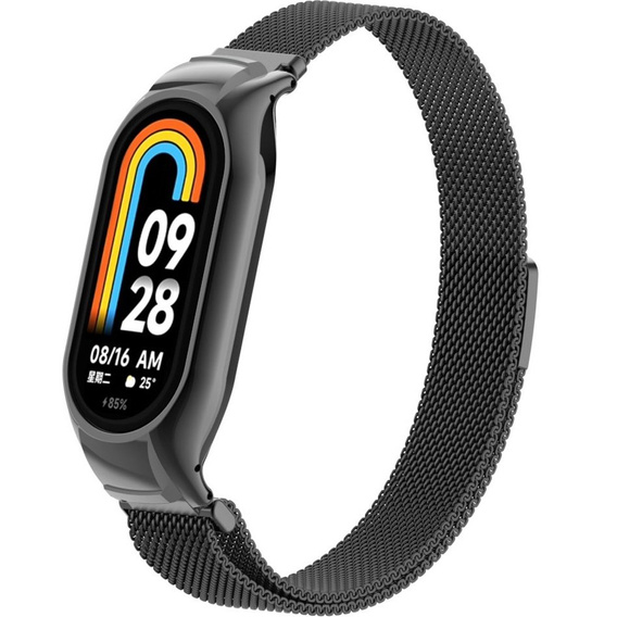 Pasek Bransoleta Milanese do Xiaomi Smart Mi Band 8 / Xiaomi Smart Mi Band 9, Czarny