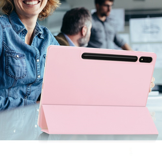 Etui do Samsung Galaxy Tab S10+ Plus, Smartcase z miejscem na rysik, różowe