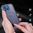 Etui do iPhone 14 Pro, ERBORD Impact Guard, do MagSafe, niebieskie