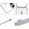 Etui do iPhone 17, Electro MagSafe, srebrne + Smycz