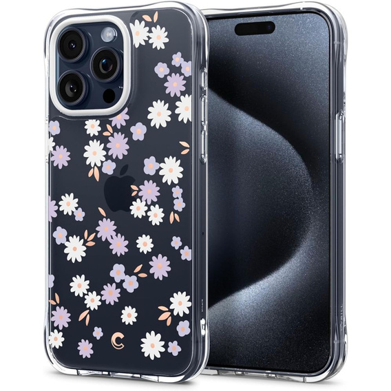 Etui Spigen do iPhone 15 Pro, Cyrill Cecile, Białe Stokrotki