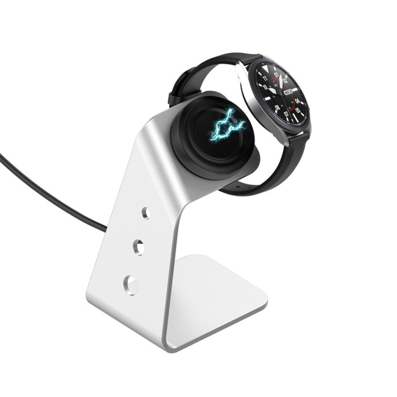 Aluminiowa Stacja Dokująca USB do Samsung Galaxy Watch 4, Srebrna