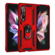 Etui pancerne do Samsung Galaxy Z Fold3 5G, Nox Case Ring, czerwone