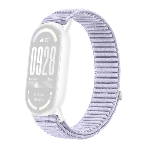 Pasek Nylonowy do Xiaomi Smart Band 10 / 9 / 8, Fioletowy