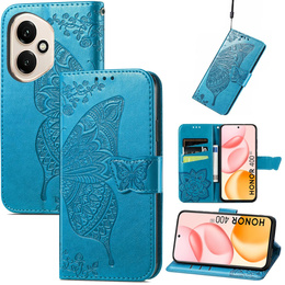 Etui z klapką do Honor 400 5G, Butterfly, niebieskie