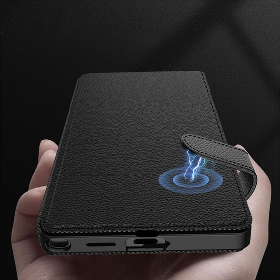 Etui z klapką do Samsung Galaxy S25 Ultra, GKK Card Slot Wallet, czarne