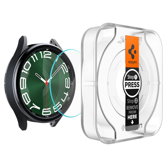 2x Szkło Hartowane Spigen do Samsung Galaxy Watch 6 47mm, Glas.TR "EZ FIT", Clear