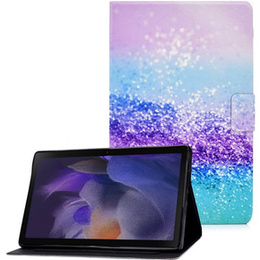 Etui do Samsung Galaxy Tab A8 10.5 SM-X200 SM-X205, Fioletowy Brokat