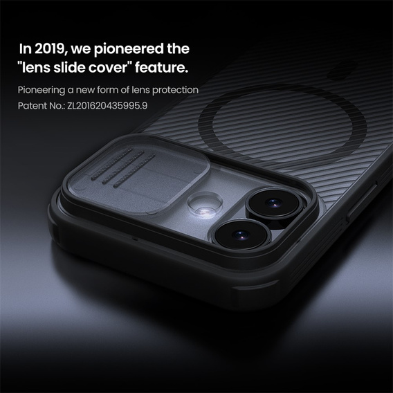 Etui Nillkin dla iPhone 17, CamShield Pro Magnetic, do MagSafe - czarne