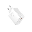 Baseus Cube Pro – uniwersalna ładowarka 65 W (2× USB‑C + 1× USB‑A), biała