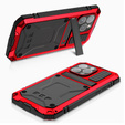Etui do iPhone 15 Pro, R-JUST, pancerne, czerwone / czarne