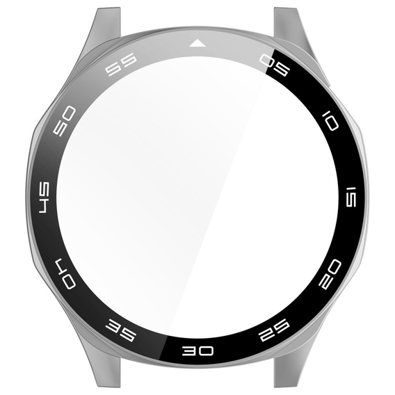 2w1 Etui + Szkło Hartowane do Huawei Watch GT 5 46mm, Srebrne