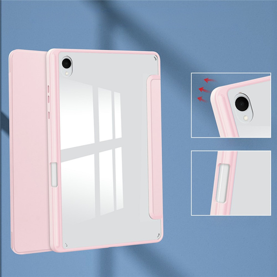 Etui do Samsung Galaxy Tab S11, Smartcase Hybrid, z miejscem na rysik, różowe