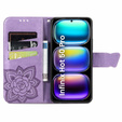 Etui z klapką do Infinix Hot 50 Pro 4G, Butterfly, fioletowe