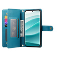 Etui z klapką do Xiaomi Redmi Note 15 Pro Plus 5G, Wallet Zipper Pocket, niebieskie