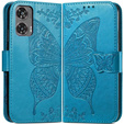 Etui z klapką do Motorola Moto G85, Butterfly, niebieskie