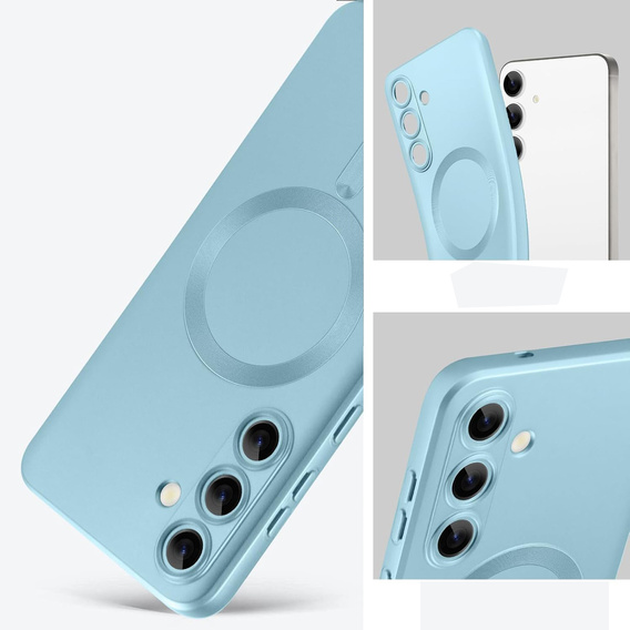 Etui do Samsung Galaxy A36 5G, ColorMag, do MagSafe, niebieskie + Szkło hartowane 9H