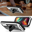 Etui do iPhone 15 Pro, R-JUST CamShield Slide, pancerne, srebrne / czarne