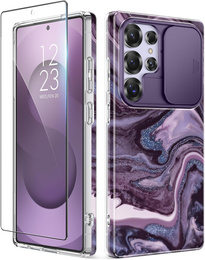 Etui GVIEWIN do Samsung Galaxy S25 Ultra – Quicksand/Purple