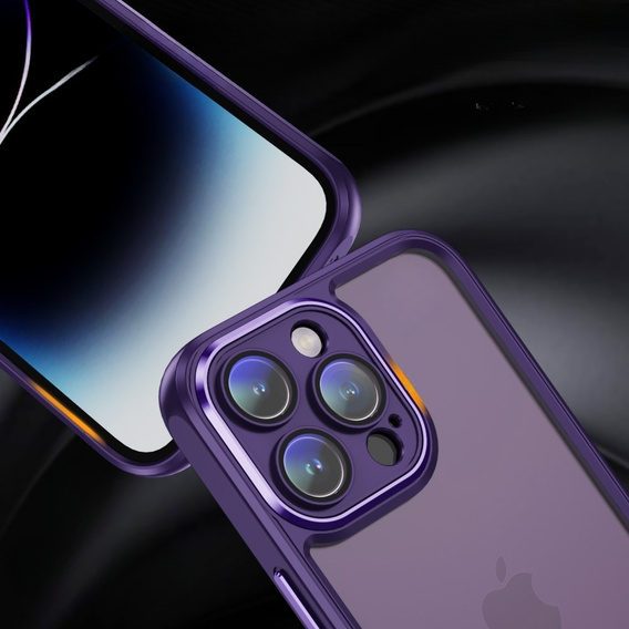 Etui do iPhone 15 Pro, ERBORD Impact Guard, ciemnofioletowe